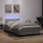 Preview: ARDEBO.de - Boxspringbett mit Matratze Hellgrau 120x220 cm Samt
