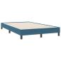 Preview: ARDEBO.de - Boxspringbett mit Matratze Dunkelblau 120x220 cm Samt