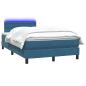Preview: Boxspringbett mit Matratze Dunkelblau 120x220 cm Samt