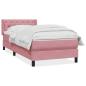 Preview: ARDEBO.de - Boxspringbett mit Matratze Rosa 80x220 cm Samt