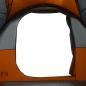 Preview: Tunnel-Familienzelt 6 Personen Grau und Orange Wasserdicht