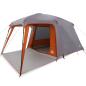 Preview: Campingzelt mit Vorzelt 5 Personen Grau und Orange Wasserdicht