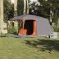 Preview: Campingzelt mit Vorzelt 5 Personen Grau und Orange Wasserdicht