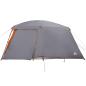 Preview: Campingzelt mit Vorzelt 5 Personen Grau und Orange Wasserdicht
