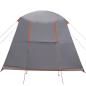 Preview: Campingzelt mit Vorzelt 5 Personen Grau und Orange Wasserdicht