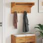 Preview: ARDEBO.de - Wandgarderobe SANDNES 87x30x42 cm Massivholz Kiefer