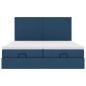 Preview: Ottoman-Bett mit Matratzen Blau 200x200 cm Stoff