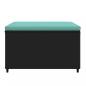 Preview: Gartenhocker mit Kissen 2 Stk. Schwarz Poly Rattan