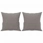 Preview: 2-Sitzer-Sofa mit Zierkissen Taupe 120 cm Stoff
