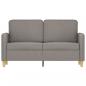 Preview: 2-Sitzer-Sofa Taupe 120 cm Stoff