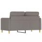 Preview: 2-Sitzer-Sofa Taupe 120 cm Stoff