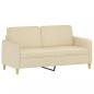 Preview: 2-Sitzer-Sofa Creme 140 cm Stoff