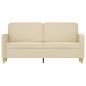 Preview: 2-Sitzer-Sofa Creme 140 cm Stoff