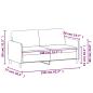 Preview: 2-Sitzer-Sofa Creme 140 cm Stoff