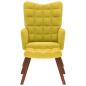 Preview: Relaxsessel mit Hocker Gelb Samt