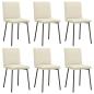 Preview: Esszimmerstühle 6 Stk. Creme Samt