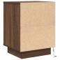 Preview: Nachttisch mit LED-Leuchten Braun Eichen-Optik 38x34x50 cm