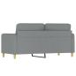 Preview: 2-Sitzer-Sofa Hellgrau 140 cm Stoff