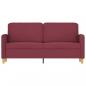 Preview: 2-Sitzer-Sofa Weinrot 140 cm Stoff