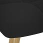 Preview: Relaxsessel mit Hocker Schwarz Stoff