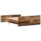 Preview: Bettgestell ohne Matratze Altholz-Optik 150x200cm Holzwerkstoff