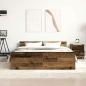 Preview: Bettgestell ohne Matratze Altholz-Optik 120x200cm Holzwerkstoff