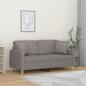 Preview: ARDEBO.de - 2-Sitzer-Sofa mit Zierkissen Taupe 140 cm Stoff