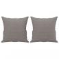 Preview: 2-Sitzer-Sofa mit Zierkissen Taupe 140 cm Stoff