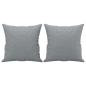 Preview: 2-Sitzer-Sofa mit Zierkissen Hellgrau 140 cm Stoff
