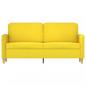 Preview: 2-Sitzer-Sofa Hellgelb 140 cm Stoff