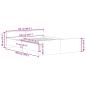 Preview: Bettgestell ohne Matratze Artisan-Eiche 150x200cm Holzwerkstoff