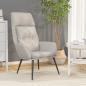 Preview: ARDEBO.de - Relaxsessel Hellgrau Wildleder-Optik
