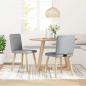 Preview: Esszimmerstühle 2 Stk. Hellgrau Stoff
