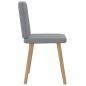 Preview: Esszimmerstühle 2 Stk. Hellgrau Stoff