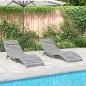 Preview: ARDEBO.de - Sonnenliegen 2 Stk. Grau 184x55x64 cm Massivholz Akazie