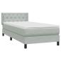 Preview: Boxspringbett mit Matratze Hellgrau 80x220 cm Samt