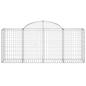 Preview: Gabione mit Hochbogen 200x50x80/100 cm Verzinktes Eisen