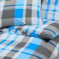 Preview: Bettwäsche-Set Blau und Grau 260x240 cm Baumwolle