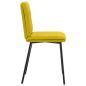 Preview: Esszimmerstühle 2 Stk. Gelb Samt