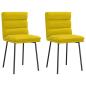 Preview: ARDEBO.de - Esszimmerstühle 2 Stk. Gelb Samt