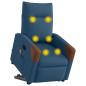 Preview: Massagesessel mit Aufstehhilfe Blau Stoff