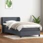 Preview: Boxspringbett mit Matratze Dunkelgrau 80x210 cm Samt