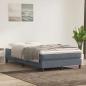 Preview: ARDEBO.de - Boxspringbett mit Matratze Dunkelgrau 120x210 cm Samt