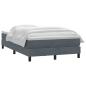 Preview: Boxspringbett mit Matratze Dunkelgrau 120x210 cm Samt