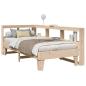 Preview: ARDEBO.de - Massivholzbett mit Regal ohne Matratze 100x200 cm Kiefer