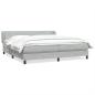 Preview: ARDEBO.de - Boxspringbett mit Matratzen Hellgrau 180x220 cm Samt