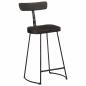 Preview: Barhocker 2 Stk. Schwarz 49x43x88 cm Mango Massivholz