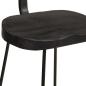 Preview: Barhocker 2 Stk. Schwarz 49x43x88 cm Mango Massivholz