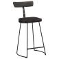 Preview: Barhocker 2 Stk. Schwarz 49x43x88 cm Mango Massivholz