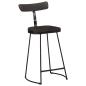 Preview: Barhocker 2 Stk. Schwarz 49x43x88 cm Mango Massivholz